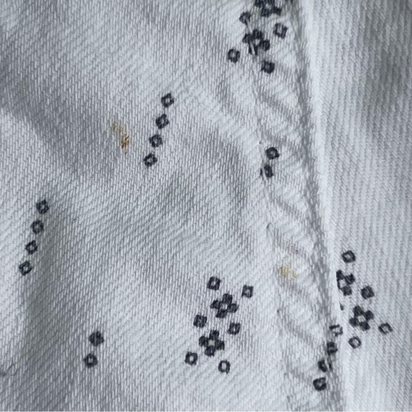 AG Adriano Goldschmied Stilt Cigarette Crop Jean Mosaic Print Optic White  Sz 27 - Picture 11 of 16